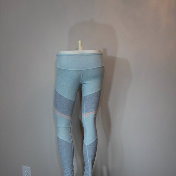 Alo Yoga Alosoft Sheila High waist leggings in blue Grey and pink sz Small - Picture 5 of 8